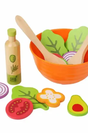Actieprijs Small Foot - Houten Speeleten Salade Speelset, 15dlg,