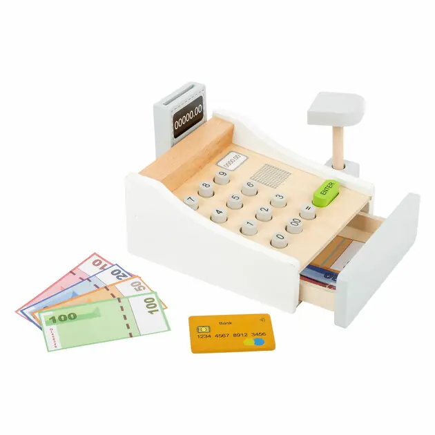 Nieuw Small Foot - Houten Speelgoedkassa met Accessoires, 15dlg.