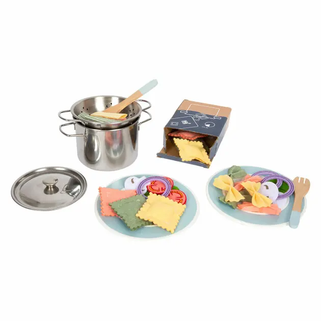 Small Foot - Houten Speeleten Pasta Chef Set, 19dlg. Op = Op
