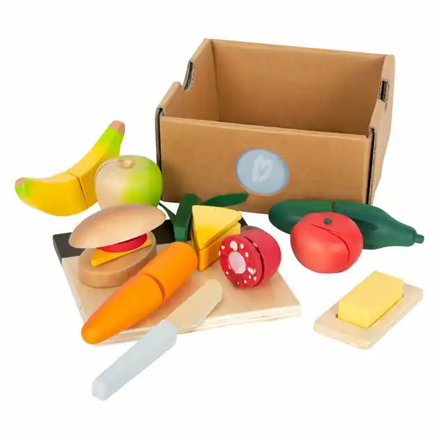 Small Foot - Houten Snij- en Speeleten Lunch Set, 24dlg. Seizoensaanbieding