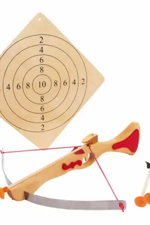 Beperkte Voorraad Small Foot - Houten Sportkruisboog met Doelwitbord, 4dlg.