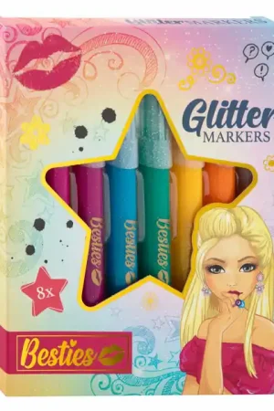 Aanbieding Besties Glitterviltstiften, 8st.