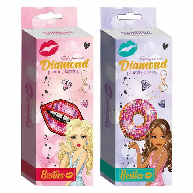 Direct Beschikbaar Besties Diamond Painting Sleutelhanger Maken