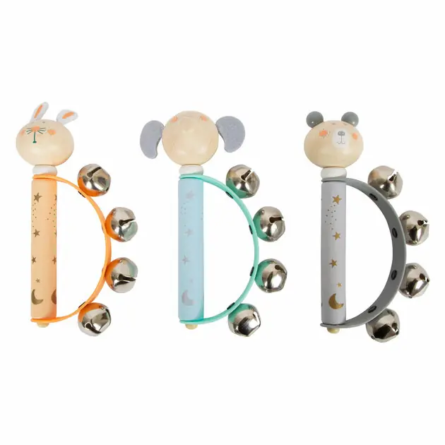 Small Foot - Houten Baby Tamboerijn Dier Pastel Betrouwbaar
