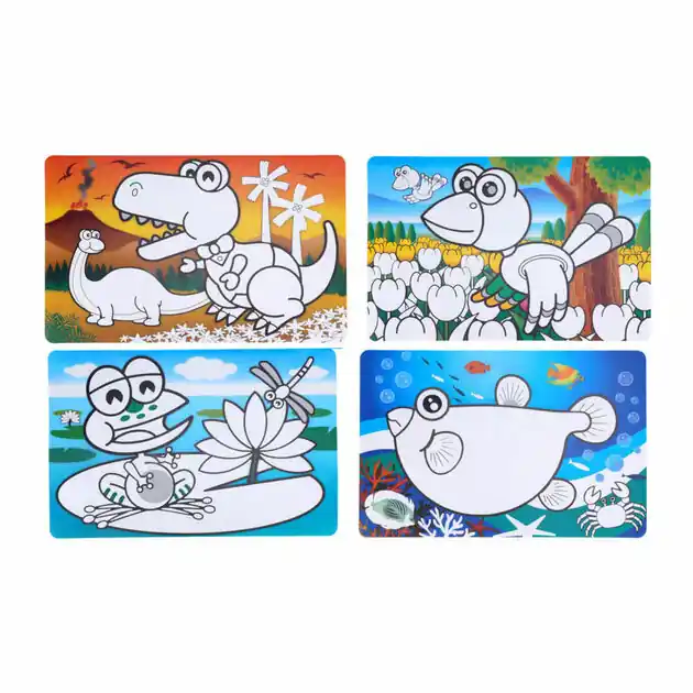 Gereduceerde Prijs Placemat Dieren, Set van 12