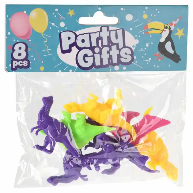 Bestseller Uitdeelcadeautjes Gekleurde Dino, 8st.