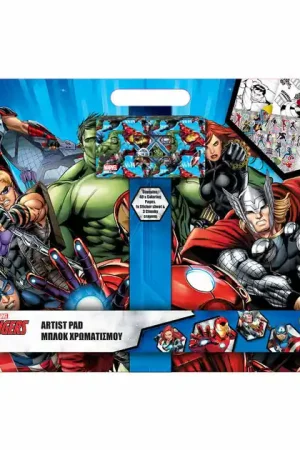 Alleen Vandaag Tekenblok Avengers met Stickers en 3 Krijtjes, 40 Vellen
