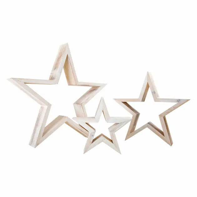 Op = Op Small Foot - Houten Decoratieve Sterren, 3st.