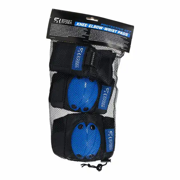 Street Rider Beschermset S - Blauw, 6dlg. Flitsaanbieding