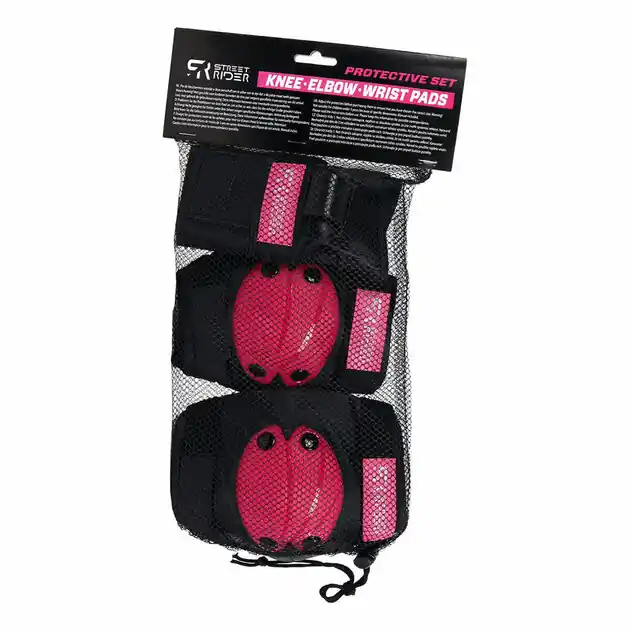 Street Rider Beschermset M - Roze, 6dlg. Shop Nu
