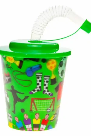 Beker met Deksel en Rietje Voetbal, 12st. Finale Uitverkoop