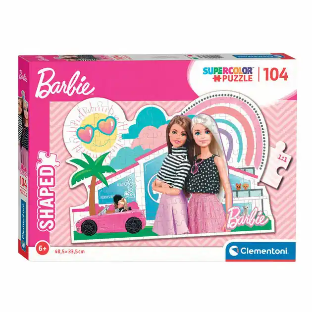 Voordeelprijs Clementoni Legpuzzel Super Color - Barbie Roze Auto, 104st.