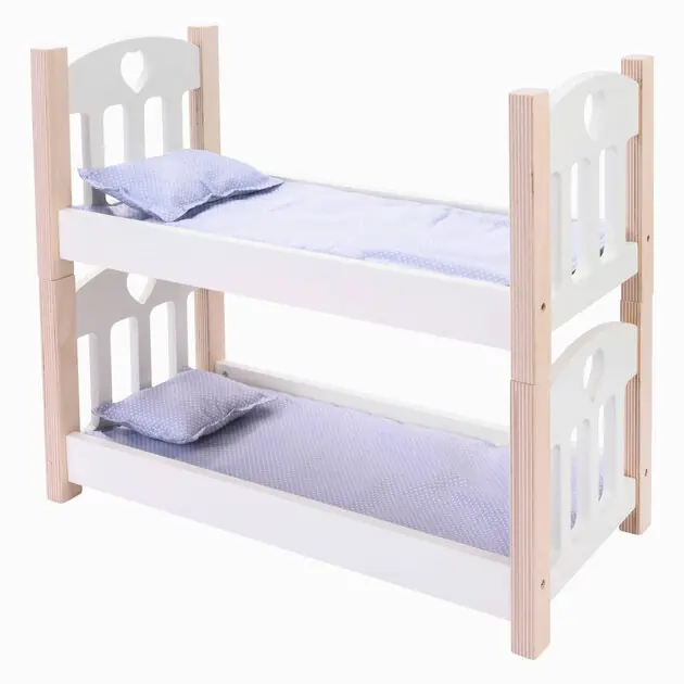 Poppen Stapelbed Grijs/Wit Meest Verkocht