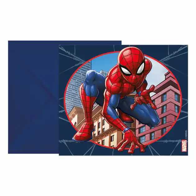 Speciale Aanbieding Uitnodigingen en Enveloppen FSC Spider-Man Crime Fighter, 6st.