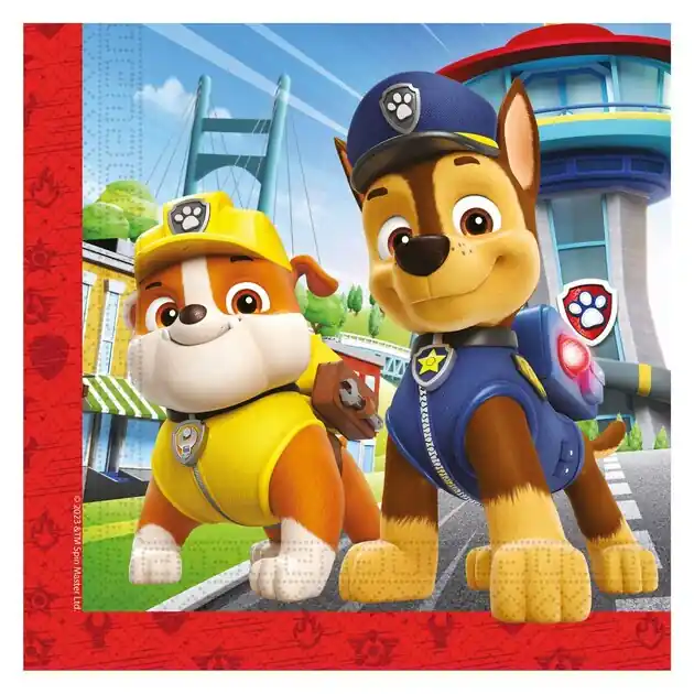 Papieren Servetten FSC PAW Patrol Rescue Heroes, 20st. Laatste Versie