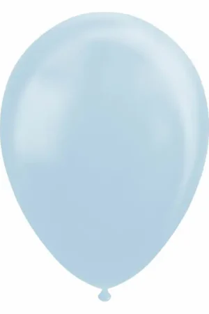 Ballonnen Pearl Lichtblauw 30cm, 10st. Hoge Kwaliteit