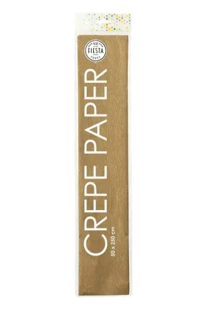 Crepepapier Goud, 50x250cm Uitverkoop