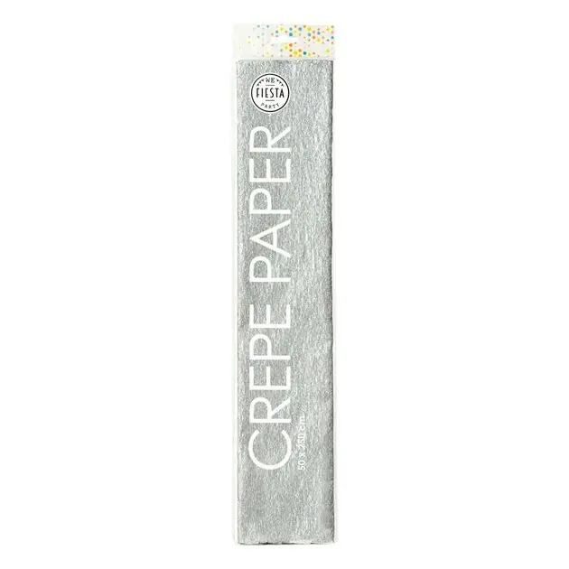 Crepepapier Zilver, 50x250cm Bestel Nu