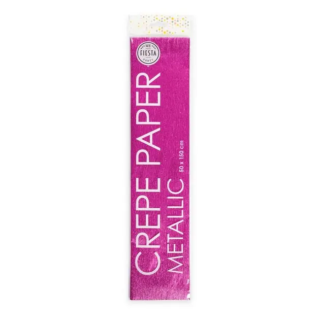 Gecertificeerd Metallic Crepepapier Roze, 50x150cm