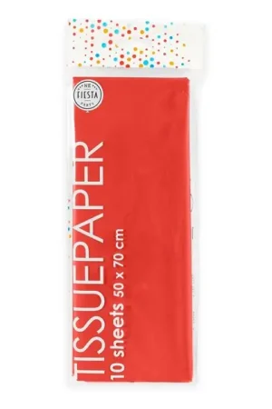 Fabrieksprijs Tissuepapier 10 Vellen Rood, 50x70cm