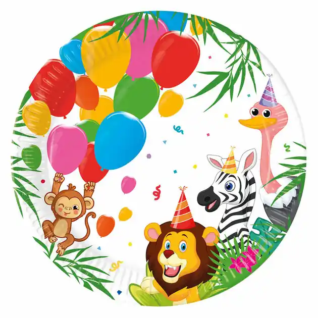 Papieren Bordjes FSC Jungle Ballonnen, 8st. Uitverkoop