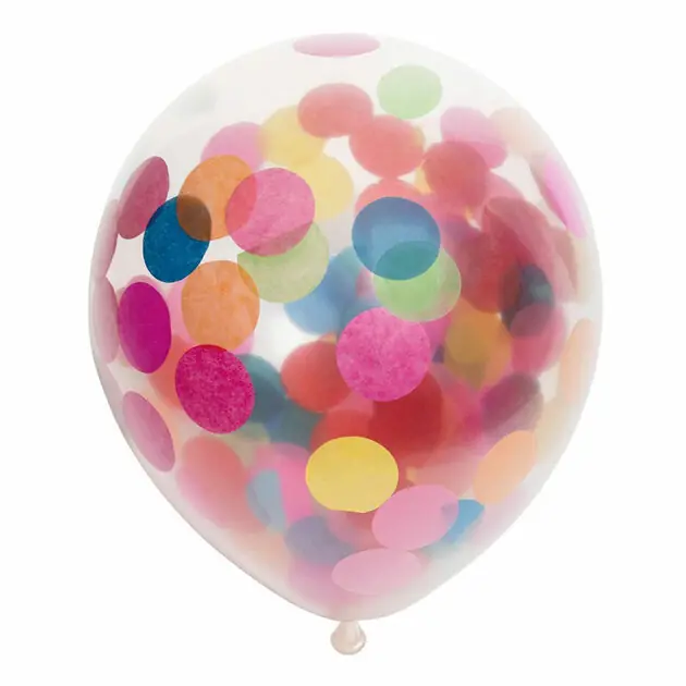 Confetti Ballonnen Papieren Confetti Mix 30cm, 6st. Laatste Kans