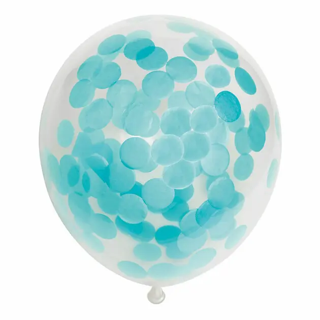 Shop Nu Confetti Ballonnen Papieren Confetti Baby Blauw 30cm, 6st.