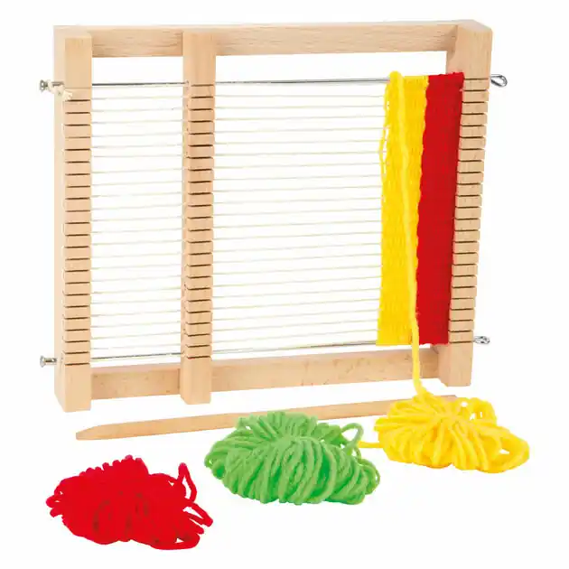 Small Foot - Houten Weefgetouw Compact, 6dlg. Gratis Retour