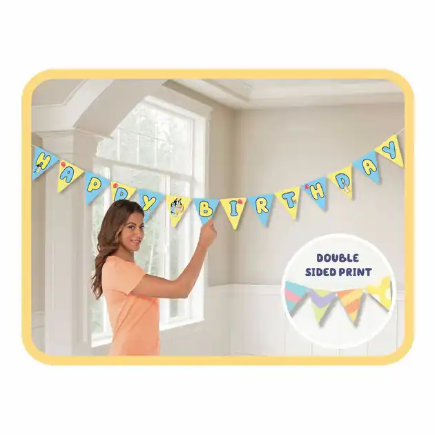 Vlaggenlijn Papier Bluey, 4,5mtr. Flitsaanbieding
