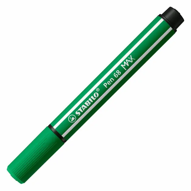 STABILO Pen 68 MAX - Viltstift Met Dikke Beitelpunt - Smaragdgroen Voordeelprijs