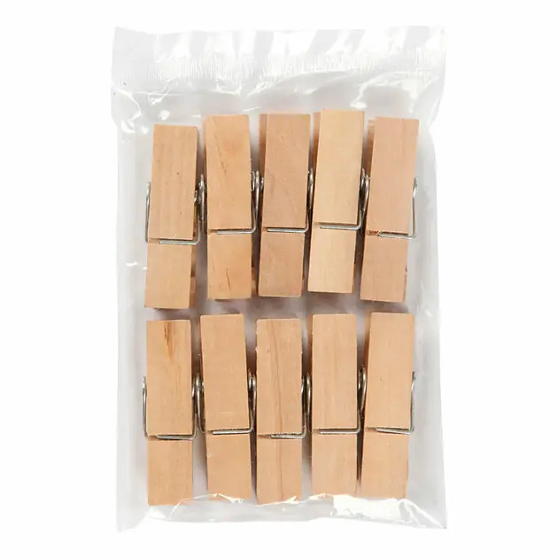 Beperkt Aanbod Houten Wasknijpers 7cm, 10st.
