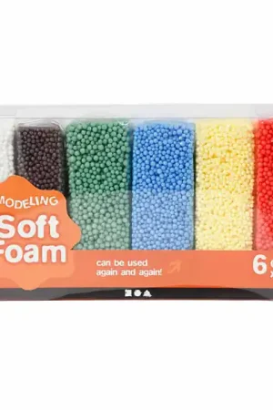 Actieprijs Soft Foam Clay Standaard Kleuren, 6x10gr.