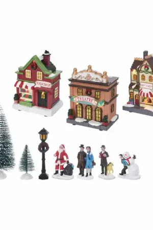 Shop Nu Kerstdorp met Led set, 17dlg.