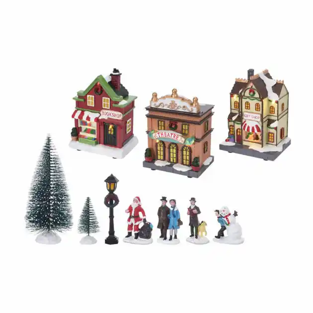 Shop Nu Kerstdorp met Led set, 17dlg.