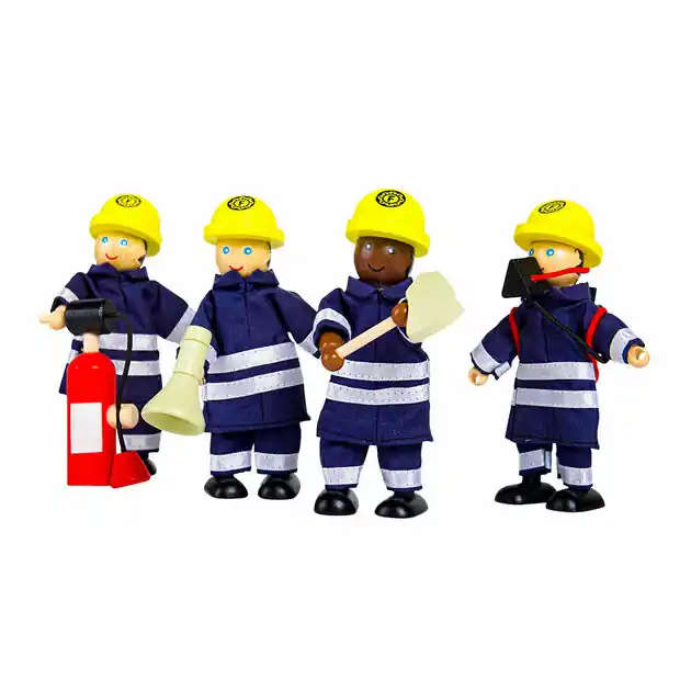 Must-Have Tidlo Houten Poppenhuis Poppen Brandweermannen, 4st.