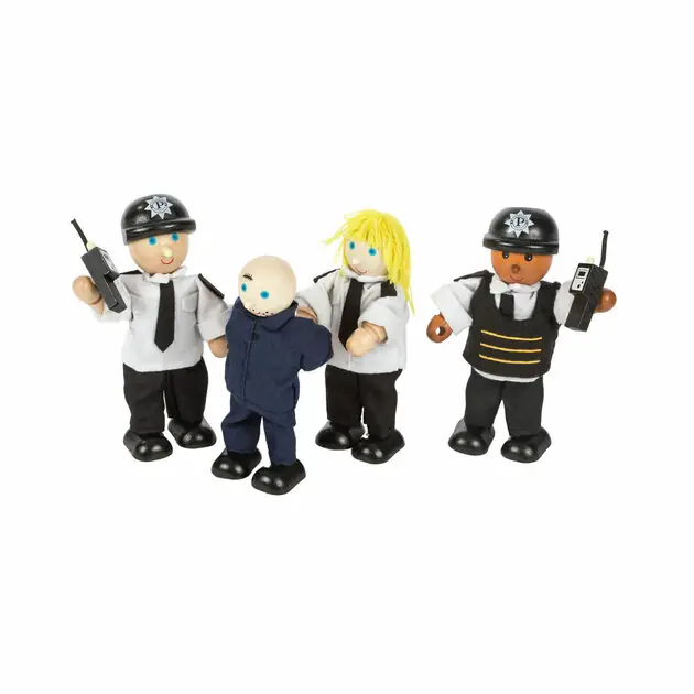 Shop Nu Tidlo Houten Poppenhuis Poppen Politie en Boef, 4st.