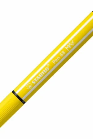 Favoriet STABILO Pen 68 MAX - Viltstift Met Dikke Beitelpunt - Citroengeel