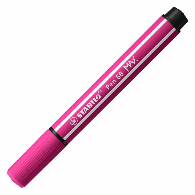 Direct Beschikbaar STABILO Pen 68 MAX - Viltstift Met Dikke Beitelpunt - Roze