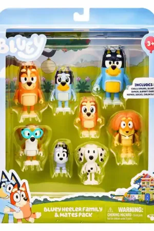 Bluey Speelfiguren Familie & Vrienden, 8st. Populair
