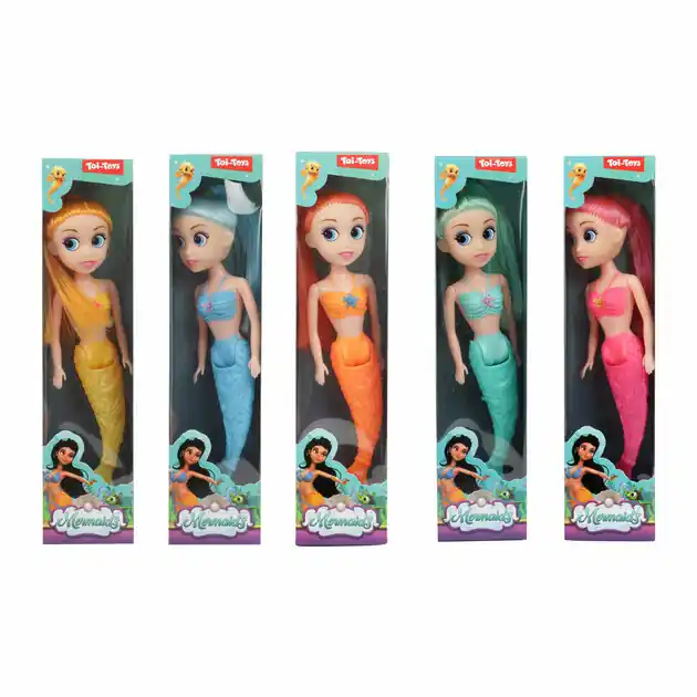 Mermaids Zeemeerminpop met Buigbare Staart, 18cm Uitverkoop