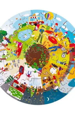 Bigjigs Houten Seizoenen Vloerpuzzel Rond, 50st. Uitverkoop