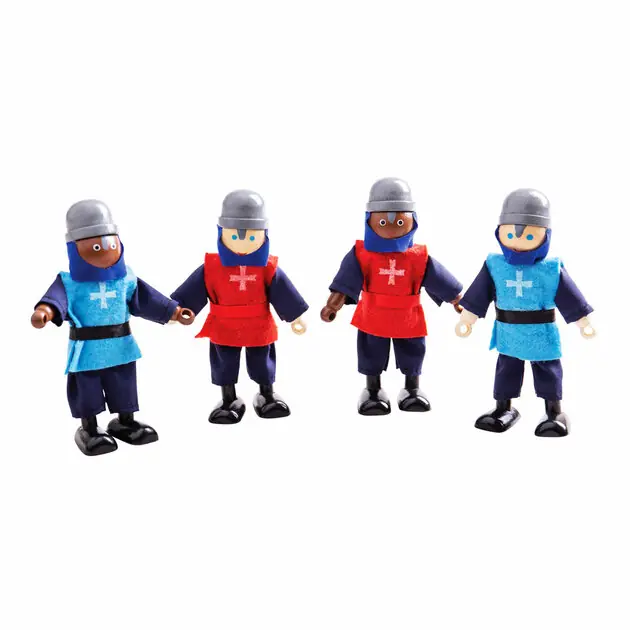 Bigjigs Houten Middeleeuwse Ridders, 4st. Must-Have