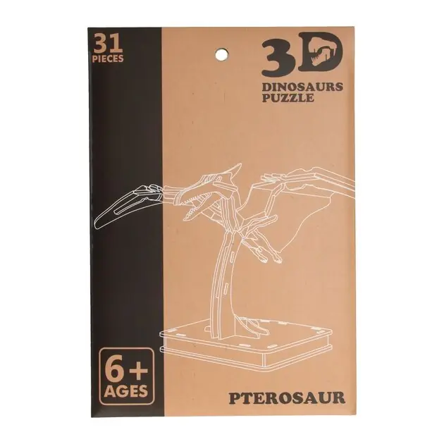 Houten 3D Puzzel Dinosaurus Actieprijs