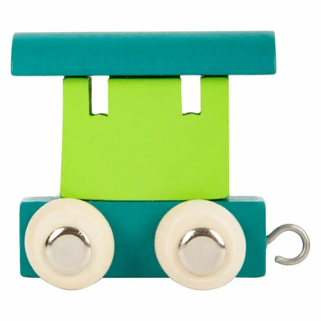 Small Foot - Houten Lettertrein Wagon Groen Must-Have