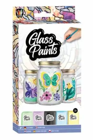 Speciale Aanbieding Glasverf met Penseel, 5x22ml