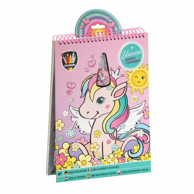 Kleur en Stickerboek Eenhoorn Gereduceerde Prijs