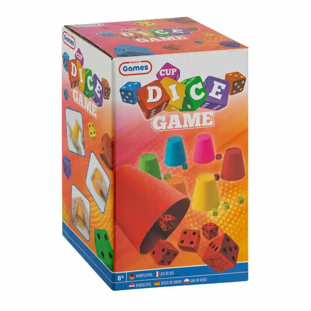 Dobbelspel 6 Cups en 30 Dobbelstenen Merkproduct