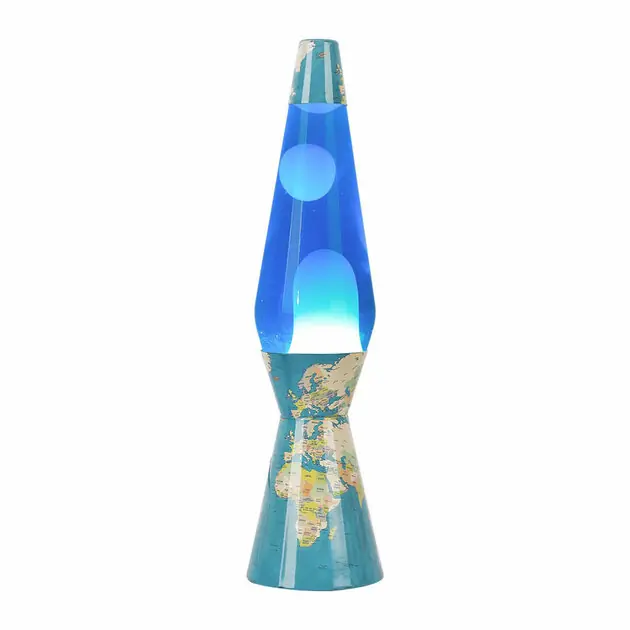 Op = Op Lavalamp Wereldkaart, 40cm