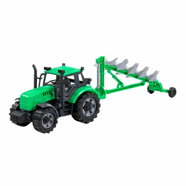 Cavallino Tractor met Ploeg Groen, Schaal 1:32 Nu Kopen