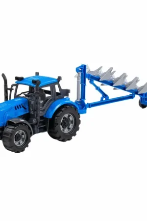 Bestel Nu Cavallino Tractor met Ploeg Blauw, Schaal 1:32